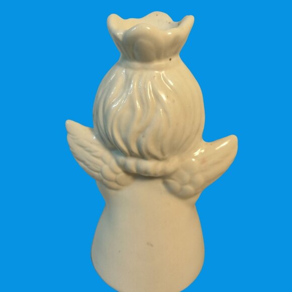 Handerbeit Praying Angel Candle Holder White Ceramic Porcelain Vintage Germany - Picture 3 of 9